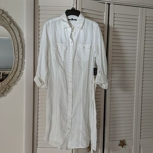 Linen White Dress NO DISCOUNT.